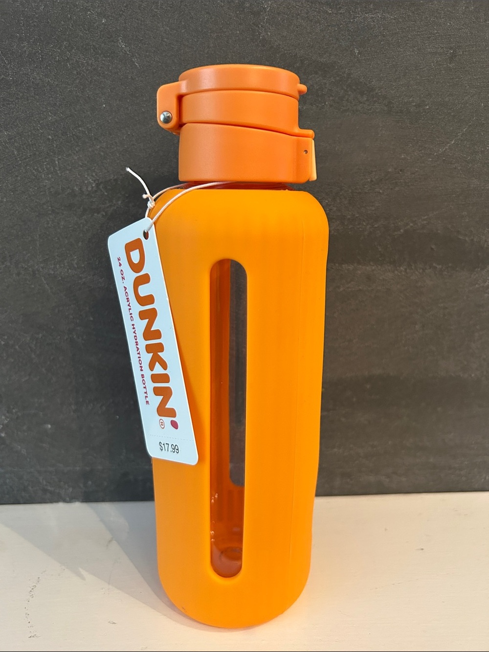 Dunkin Orange Reusable Water Bottle